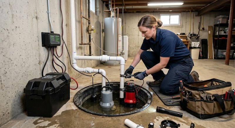 Basement Sump Pump Service in West Des Moines, IA
