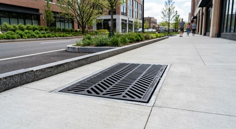 Sidewalk Drainage Installation in Tuscaloosa, AL