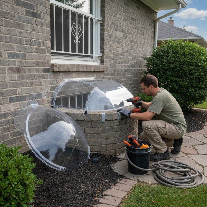 Window Well Cover Installation in Conroe, TX